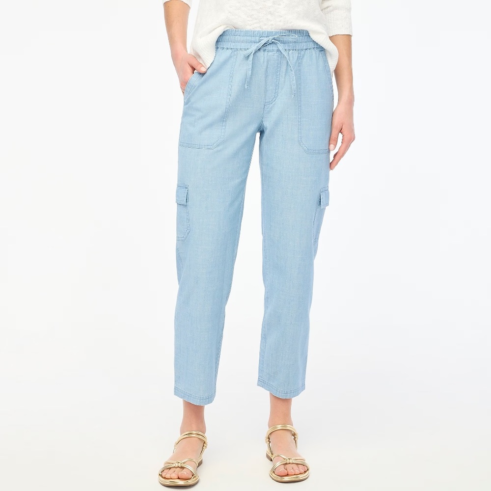 J.Crew Chambray Drawstring Cargo Pant